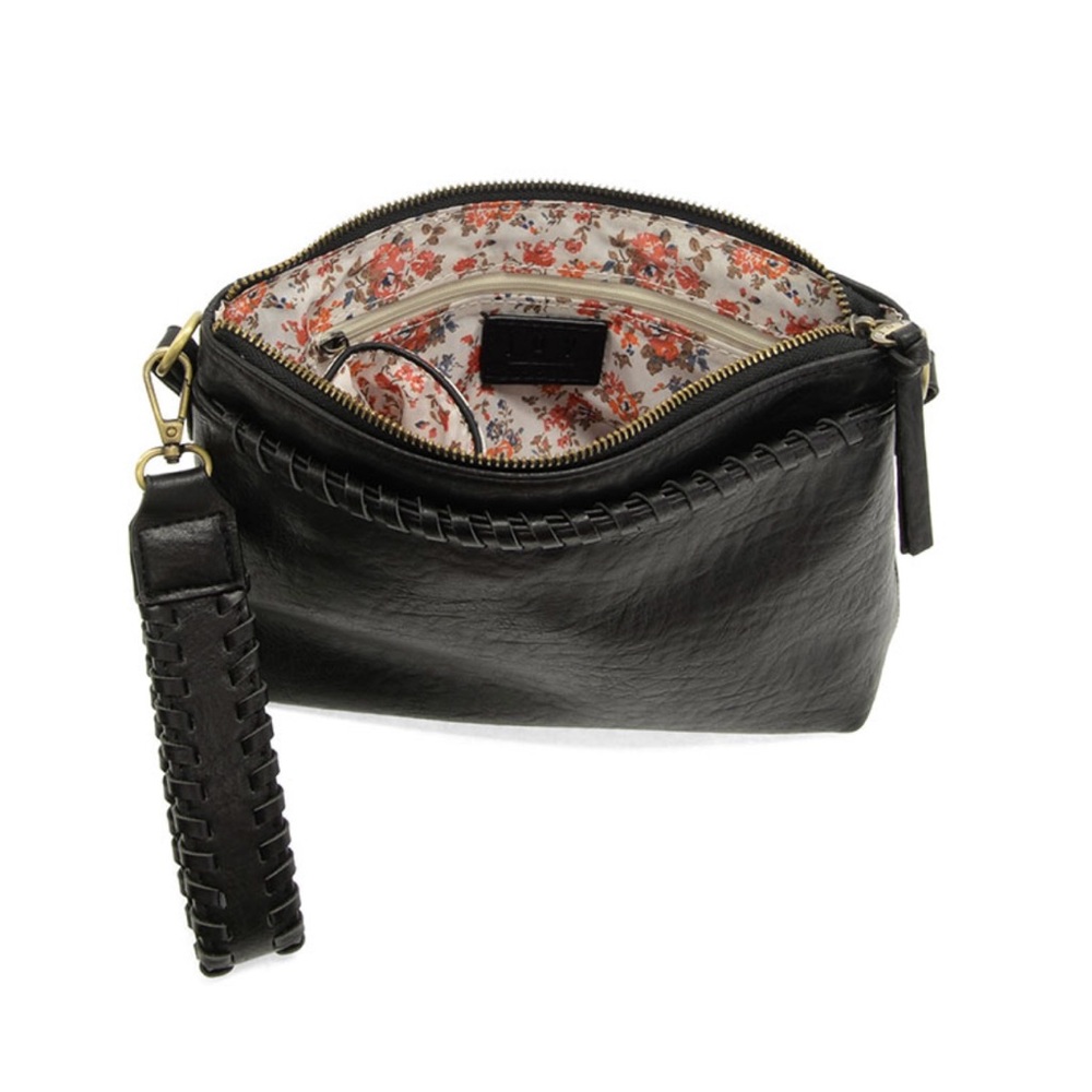 Joy Susan Black Oakley Whipstitch Clutch and Crossbody - Picture 5 of 12